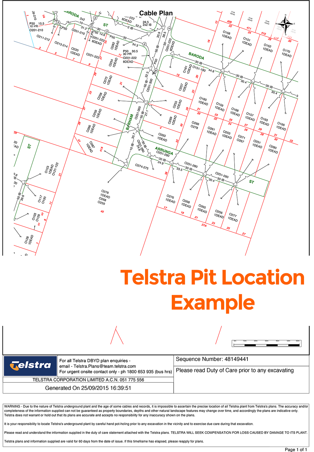 Telstra Pit Location Plans