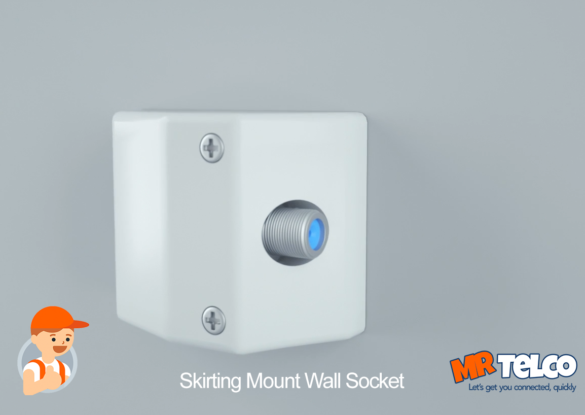 HFC NBN Skirting Mount Wall Socket